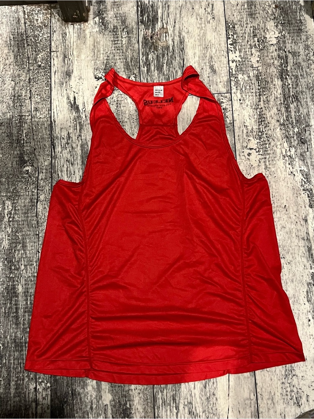 Neleus sports pro Red Racerback Tank Top